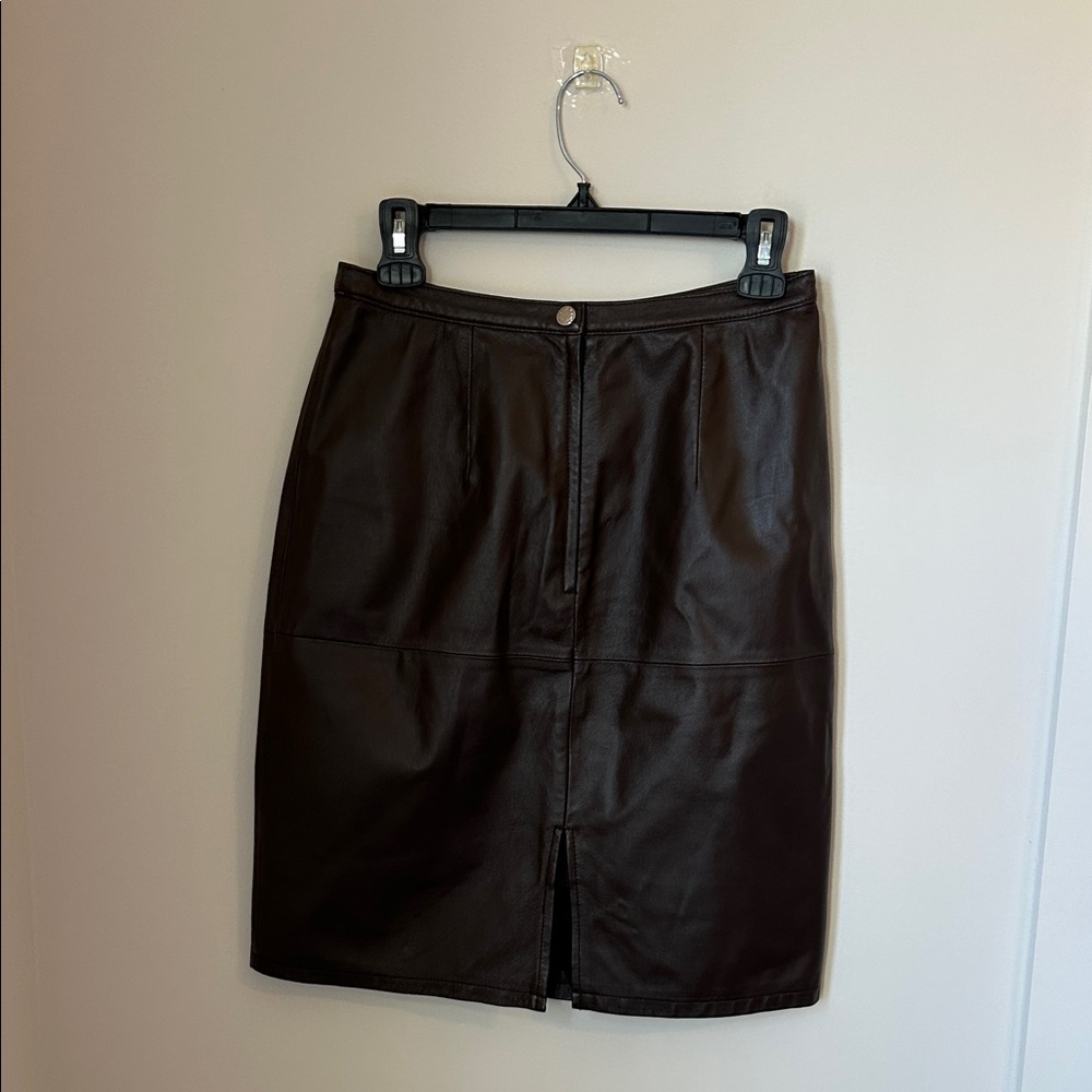 Shape FX Dark Brown Pencil Skirt